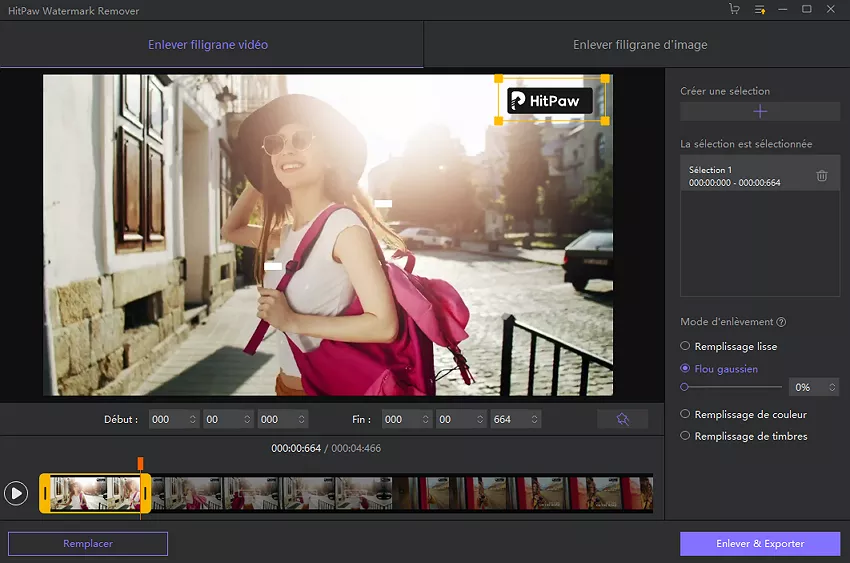 HitPaw Watermark Remover upload the video