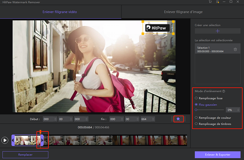 HitPaw Watermark Remover select the video watermark