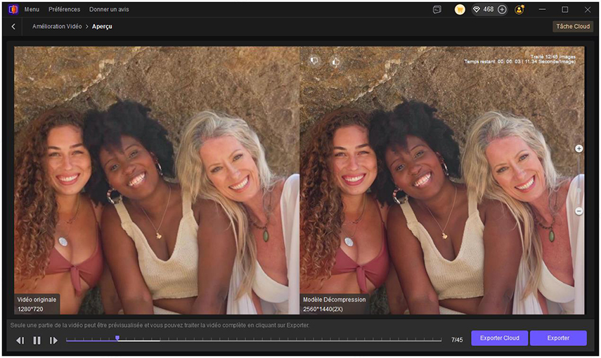 preview video decompression effect