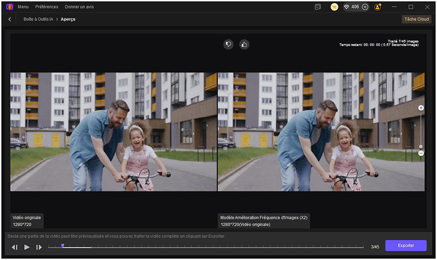 preview frame interpolation effect