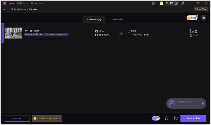 export frame interpolated video