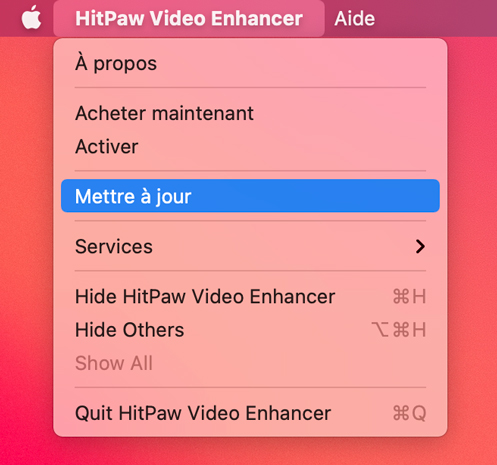Mettez le programme à jour