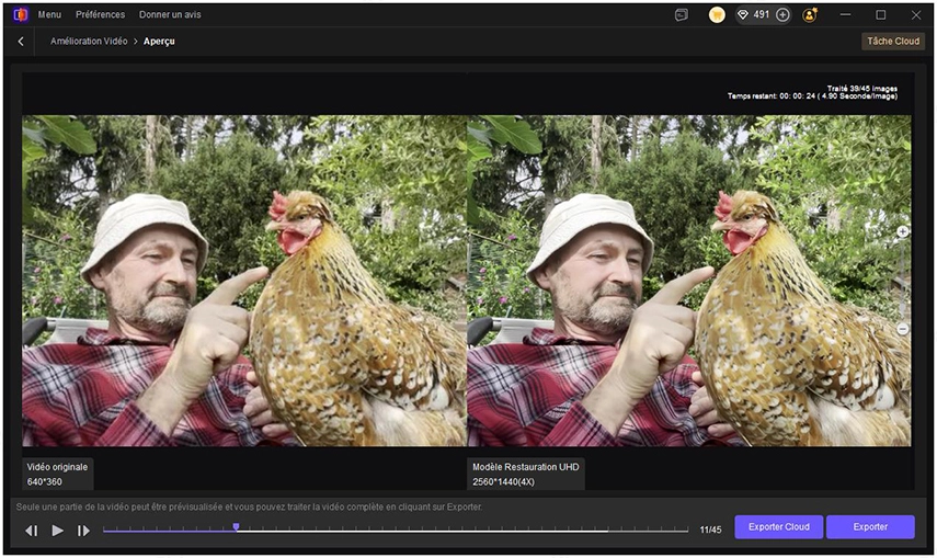 hitpaw vikpea UHD Restoration Model preview