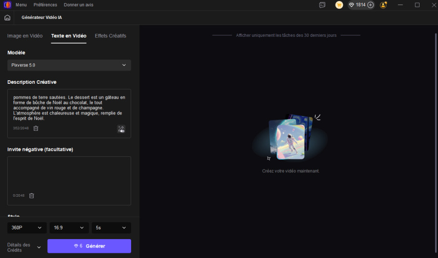 Entrer la commande textuelle