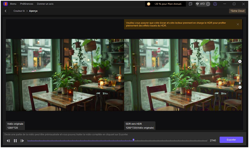 HitPaw Vikepea sdr to hdr preview