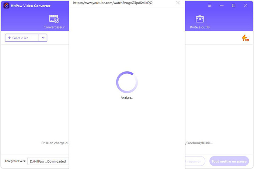 analyser le lien de live sur youtube