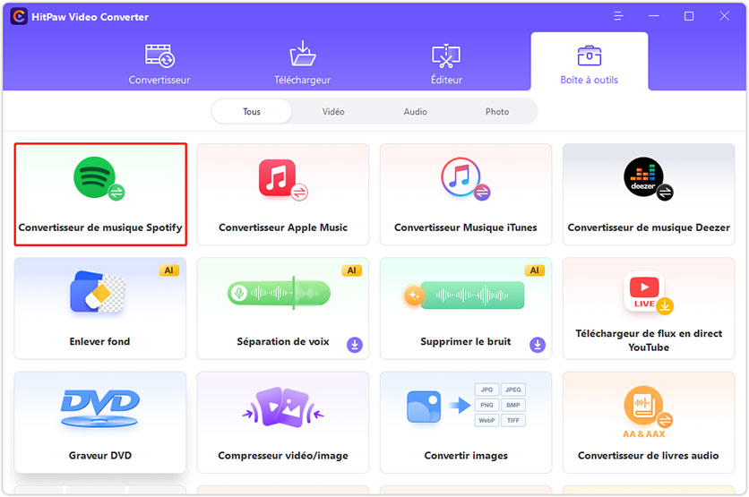hitpaw convertisseur musique spotify