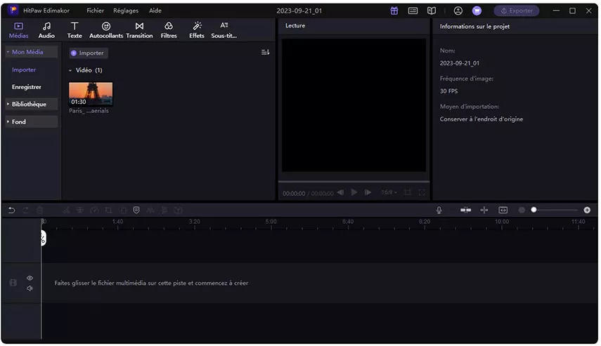 add video to the track