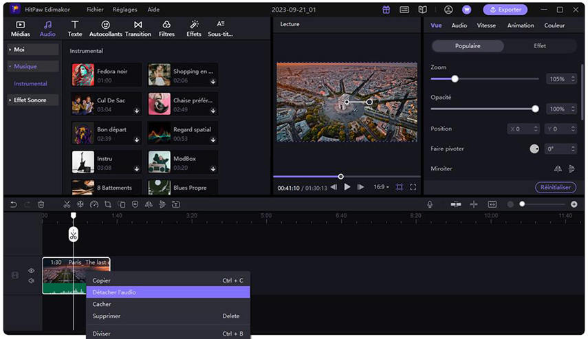 ajuster volume video