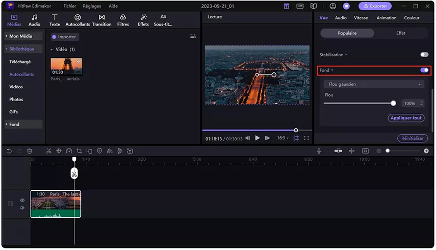 change the video background