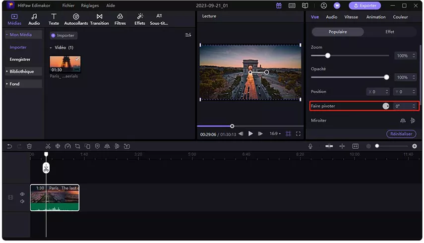 rotate the video