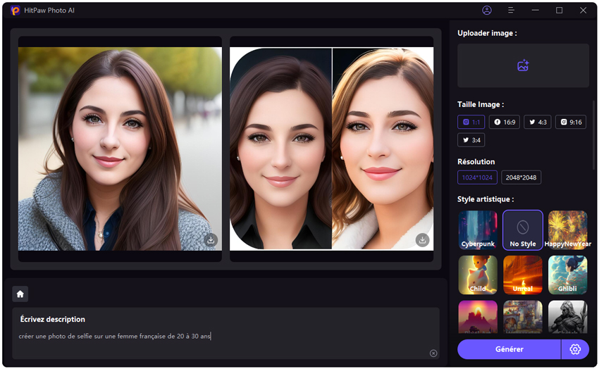 générateur de selfie - hitpaw