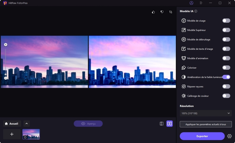 éclaircir une photo avec HitPaw Fotorpea