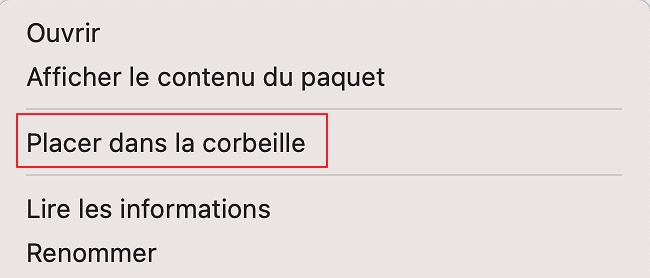 Déplacer HitPaw FotorPea dans la corbeille