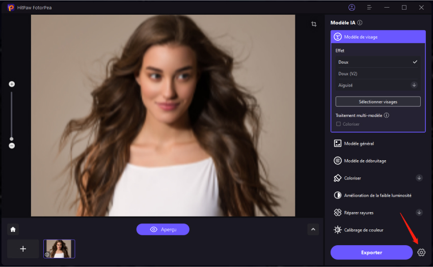 Préférences de HitPaw photo ai