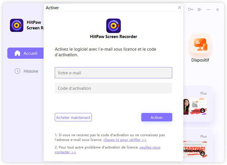 register hitpaw screen recorder