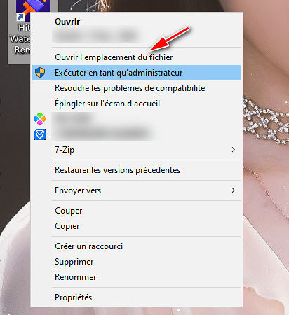 HitPaw Watermark Remover uninstall to open file location