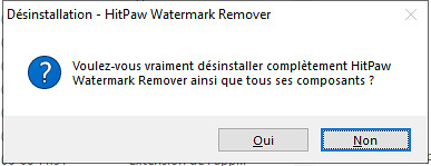 HitPaw Watermark Remover uninstall ask