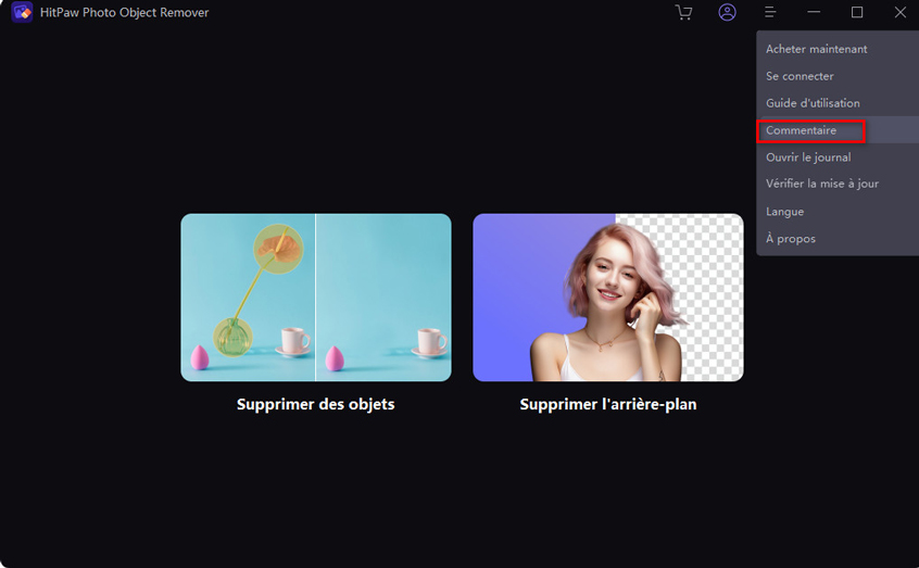laisser des commentaires sur HitPaw photo object remover
