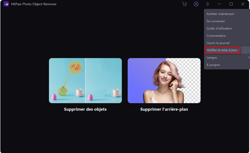 mettre a jour HitPaw Photo object remover