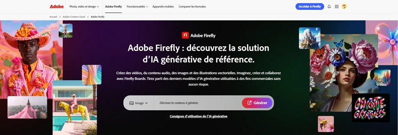 Adobe Firefly website