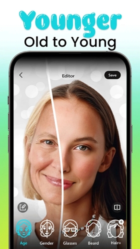 application pour vieillir le visage - agingbooth
