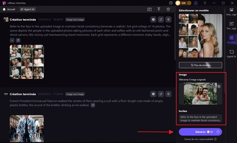 Choisir un modèle de couple et importer votre photo