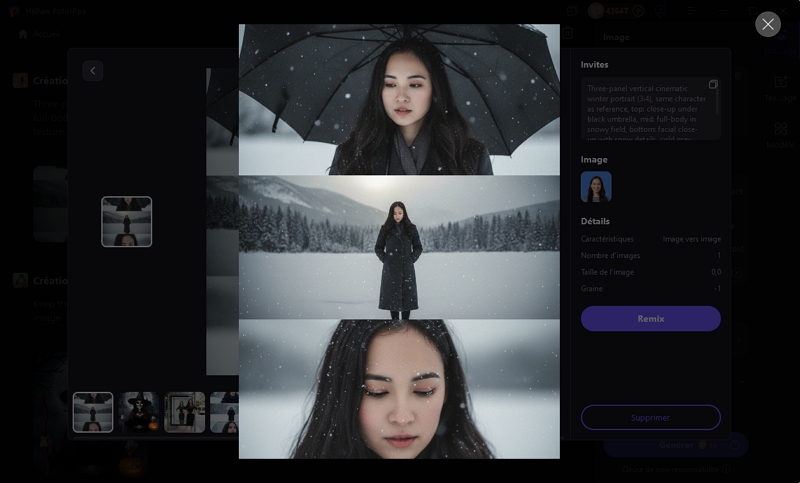 exporter image générée