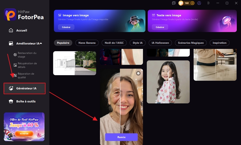 hitpaw photo ai - générer image par IA
