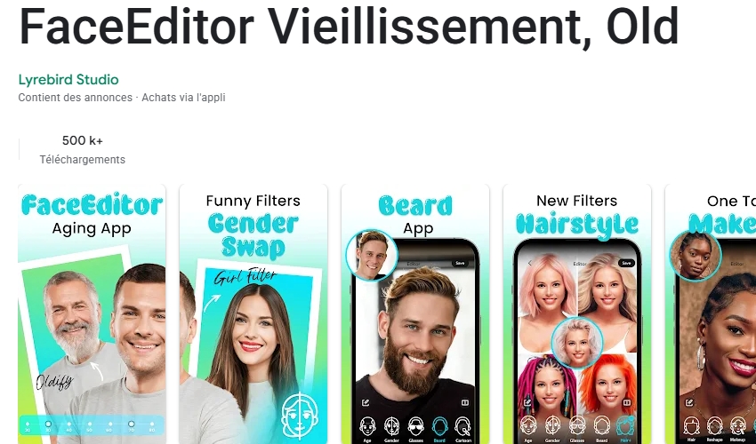application pour se vieillir - oldify