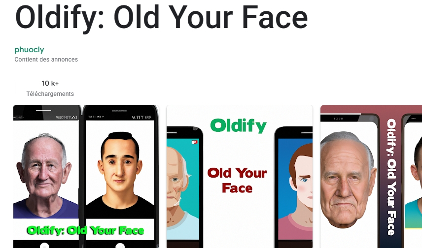 application pour se vieillir - oldify