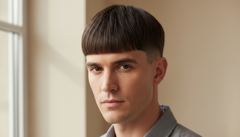 coupe homme cheveux raides et épais