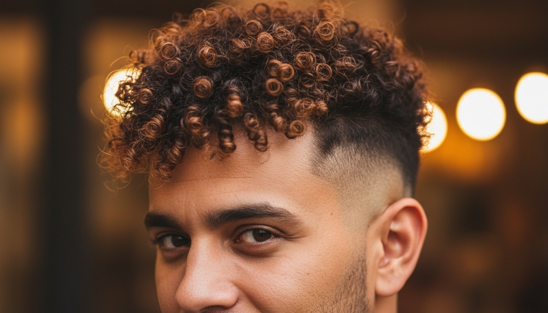 coiffure homme cheveux frisés épais
