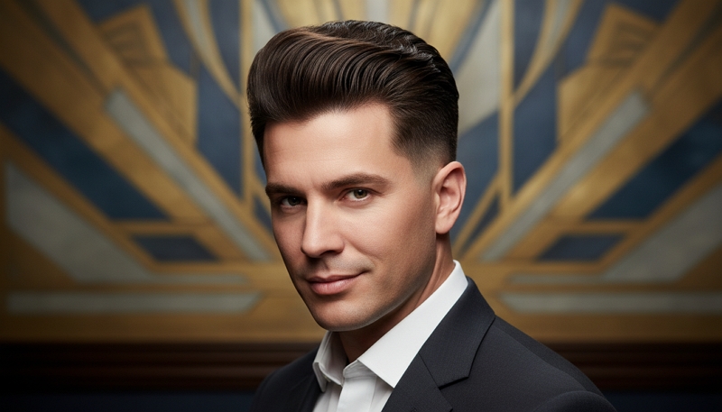 Cheveux Épais Homme Coupe Pompadour