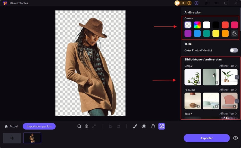 supprimer le fond d'une image - hitpaw ia