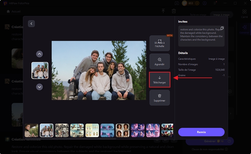 utiliser HitPaw FotorPea pour coloriser des photos en noir et blanc