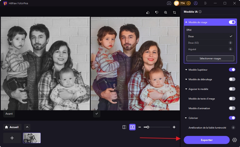 coloriser une photo noir et blanc