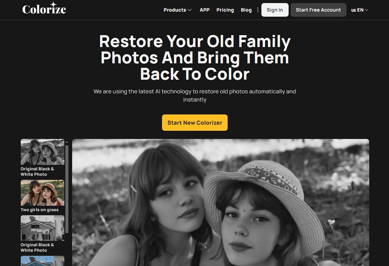 utiliser Image Colorizer pour coloriser des photos en noir et blanc