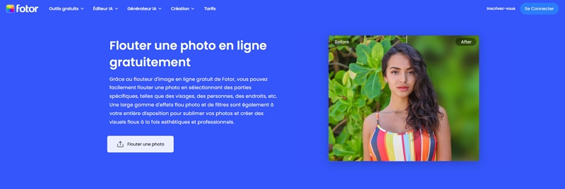flouter une photo fotor
