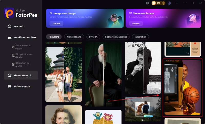 sélection le modèle IA dans HitPaw FotorPea