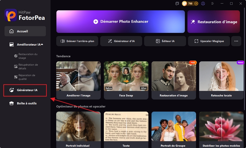 HitPaw FotorPea générateur IA