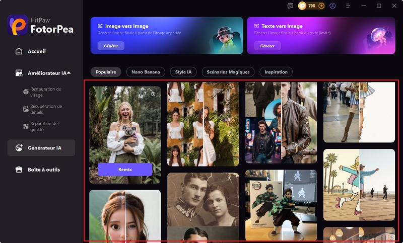 HitPaw FotorPea générateur d'IA