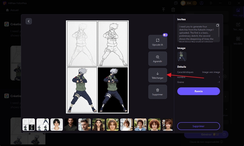 select desired settings and tap generate