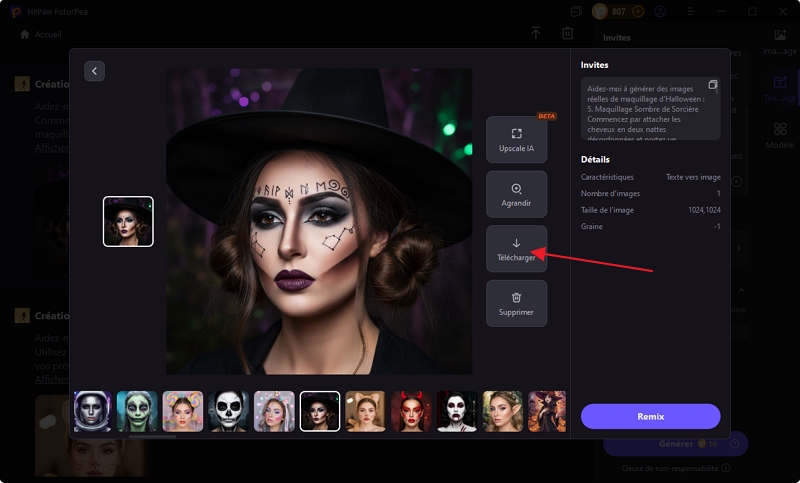 maquillage d'Halloween