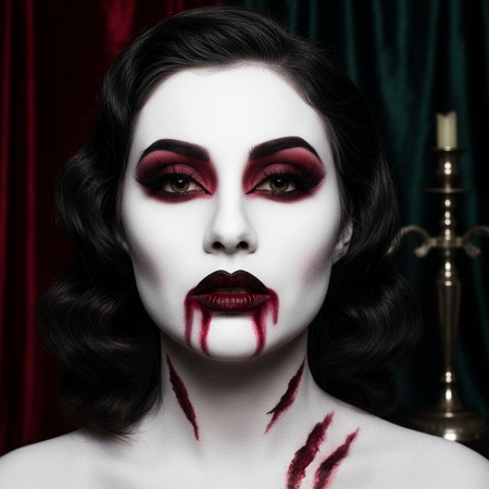 Maquillage Vampire Rétro