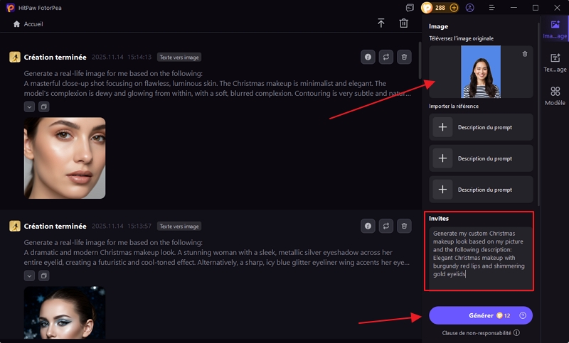 comment générer maquillage de Noël