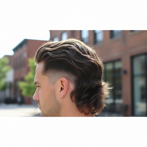 Le mullet taper fade
