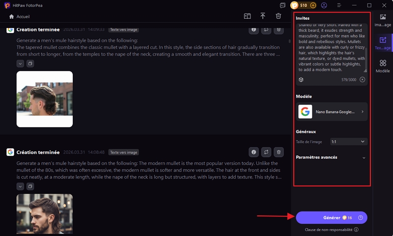 Tester la coupe mulet avec HitPaw FotorPea