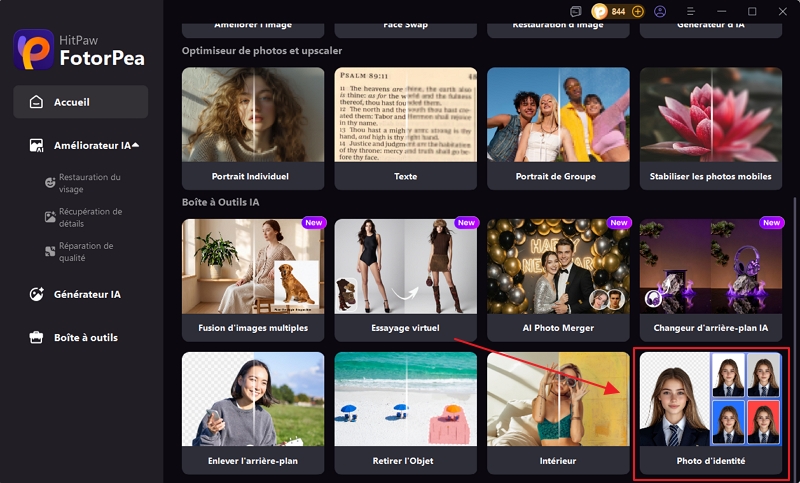 Générer des photos d'identité avec HitPaw