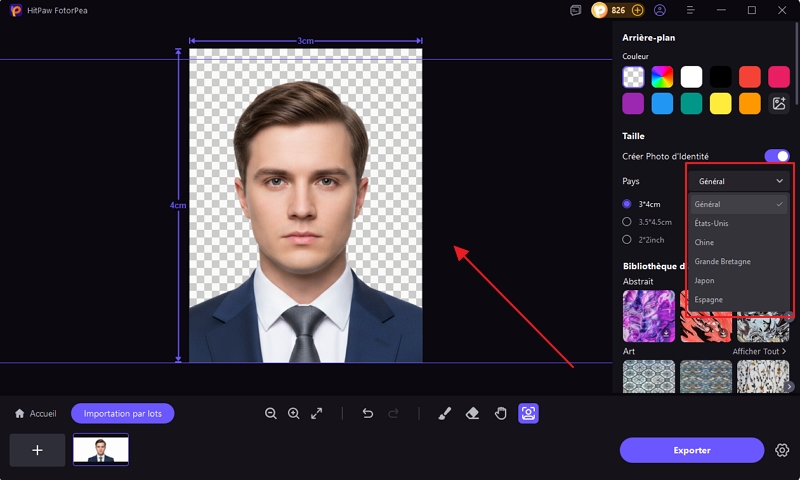 Créer une photo d'identité avec HitPaw